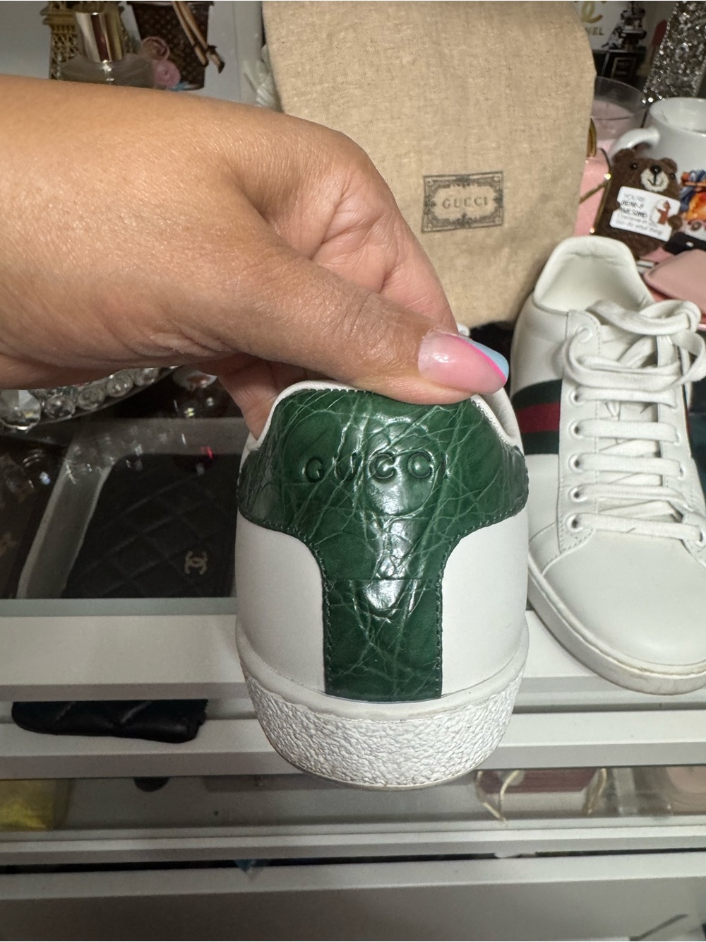 Gucci White Ace Sneakers - Picture 3 of 7